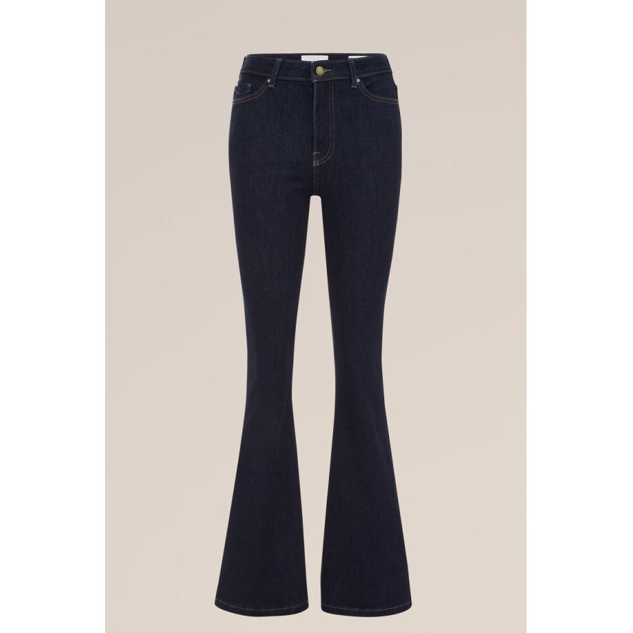 Blue Ridge dames flared jeans high waist - Donkerblauw - Katoen - Maat: 26/32 Blauw