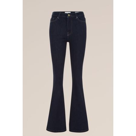 Blue Ridge dames flared jeans high waist - Donkerblauw - Katoen - Maat: 26/32