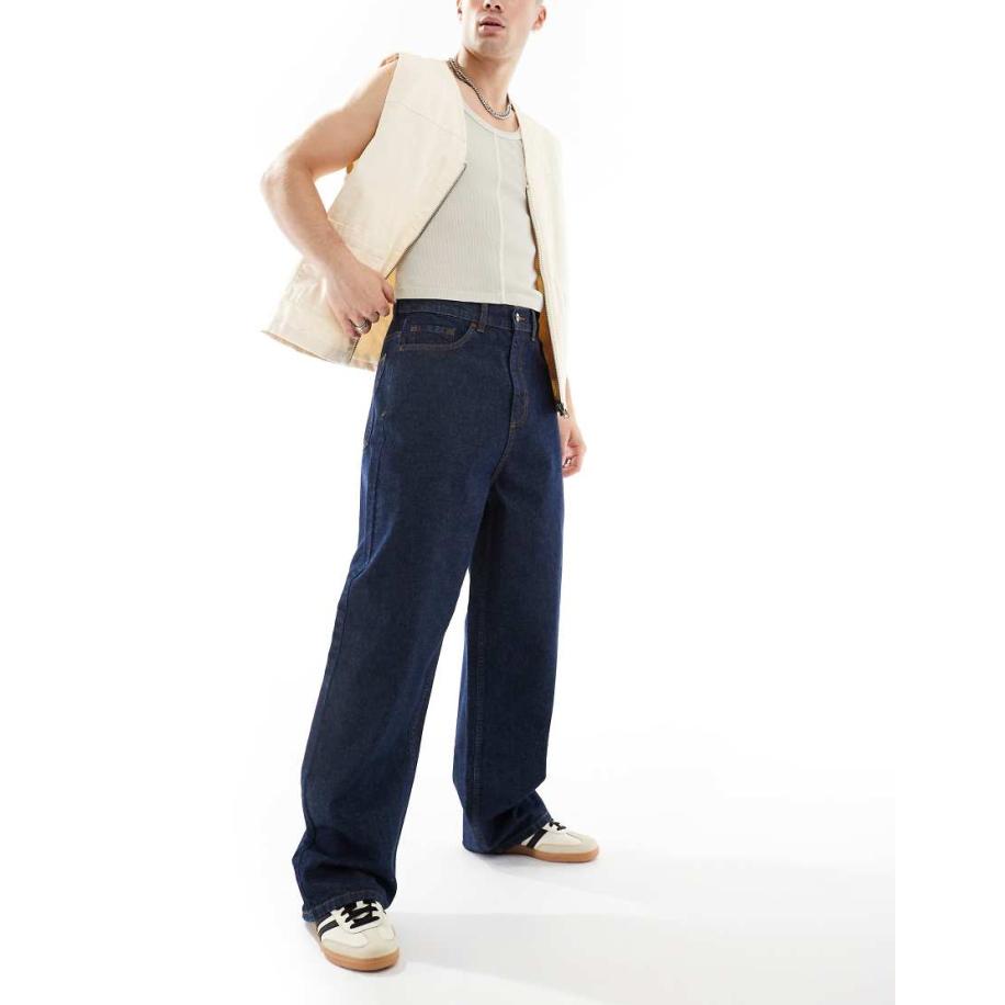 COLLUSION - x001 - Anti-fit jeans met rinse wash in blauw Blauw