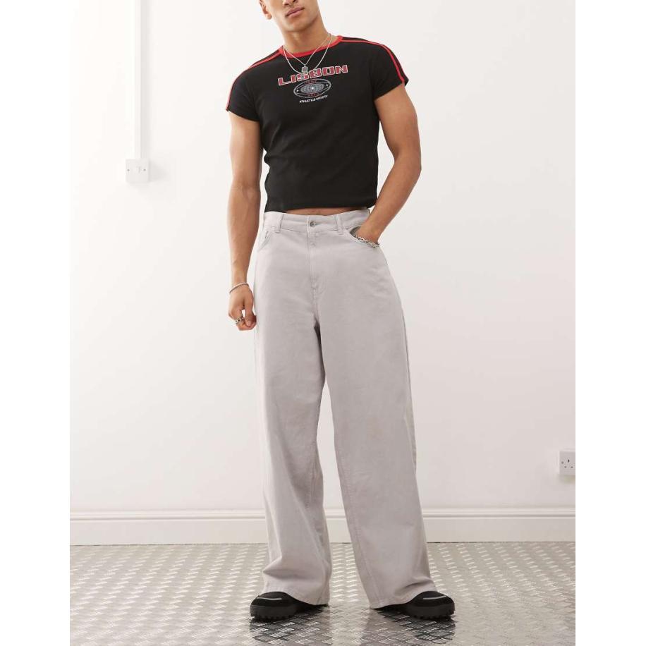 COLLUSION Anti-fit jeans in grijs Grijs