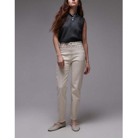 Mango New Mom Ruimvallende jeans in wit