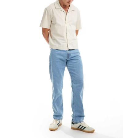 JJ Rebel - Ryan - Rechte jeans in middenblauwe wassing