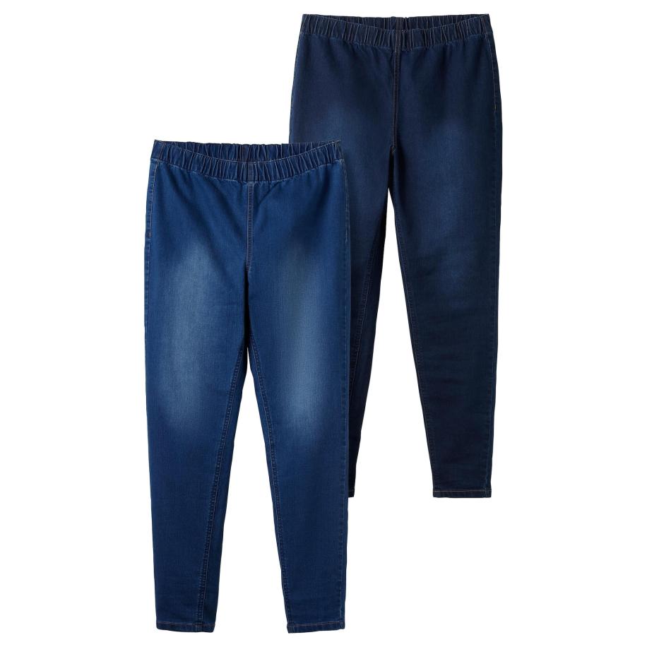 SHEEGO Jeggings blauw denim Blauw