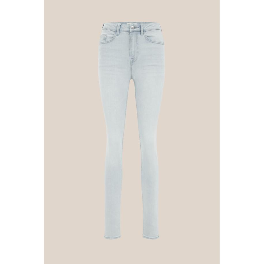 Blue Ridge dames skinny fit jeans met stretch high waist - Lichtblauw - Katoen - Maat: 26/32 Blauw