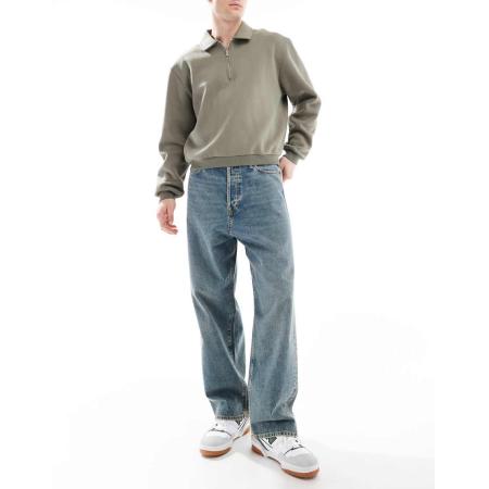 Jack & Jones - Ron - Skaterjeans in vintage blauwe wassing