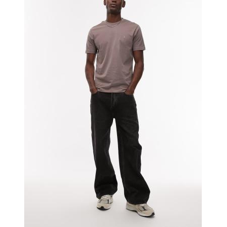 AllSaints - Lenny - Wijde jeans in zwart met wassing