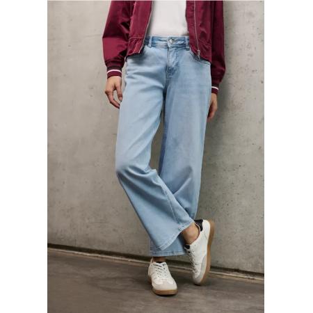 Street One Jeans met gebleekte Wide Legs