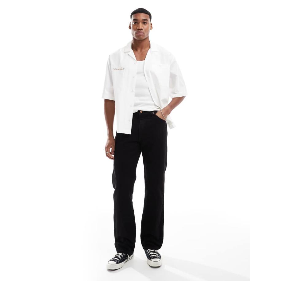 Wrangler - 13MWZ Original - Cowboy jeans met rechte pasvorm in zwart Zwart