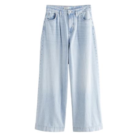 Next Next Bandplooi jeans blauw denim