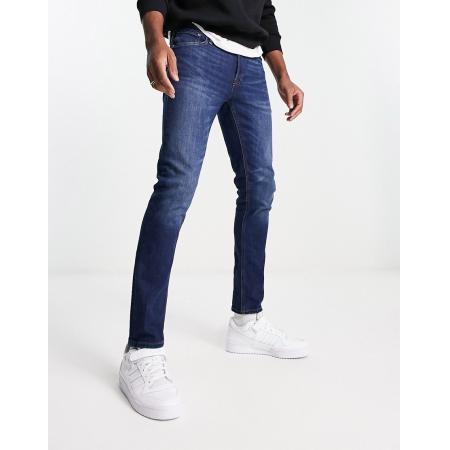 Jack & Jones Intelligence - Liam - Slim-fit jeans in medium wassing-Blauw