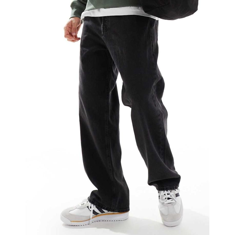 Jack & Jones - Alex - Baggy jeans met wassing in zwart Zwart