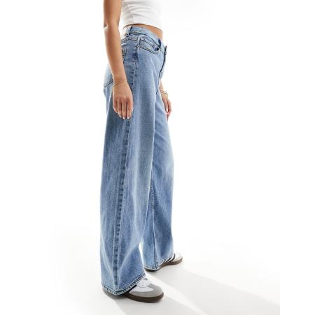 JJXX Tokyo Jeans met wijde pasvorm in lichtblauwe wassing