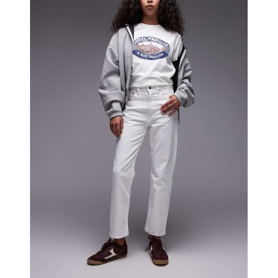 ARKET Jade Stretchjeans met smalle pijpen in gebroken wit Wit