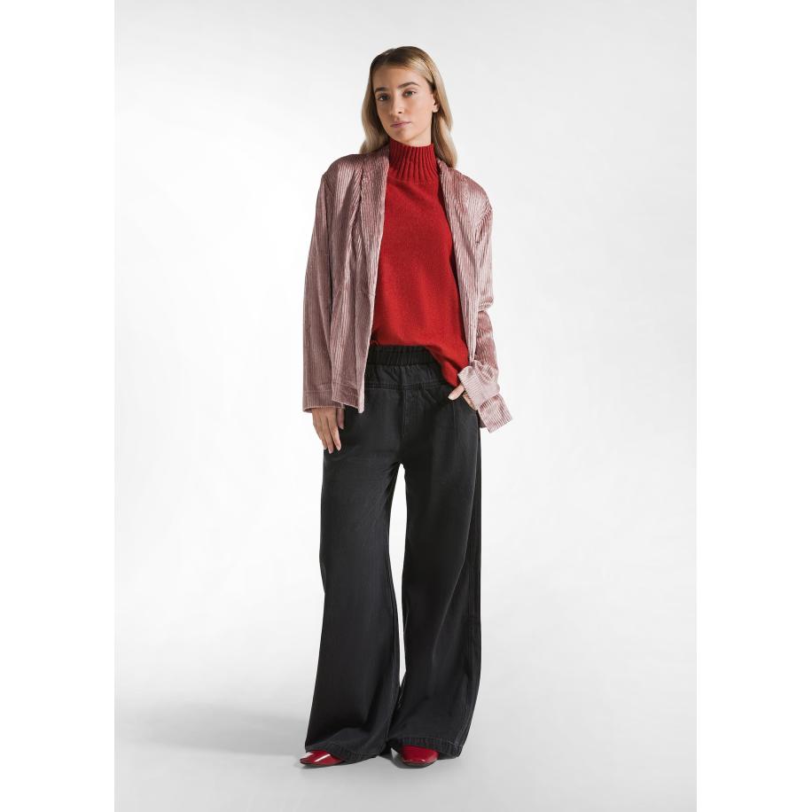 Deha DEHA Bandplooi jeans black denim -