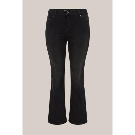 Blue Ridge dames mid rise bootcut jeans - Curve mid waist - Zwart - Katoen - Plus Size Maat: 44