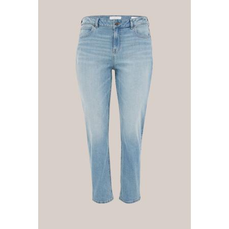 Blue Ridge dames mid rise tapered jeans - Curve mid waist - Lichtblauw - Katoen - Plus Size Maat: 44