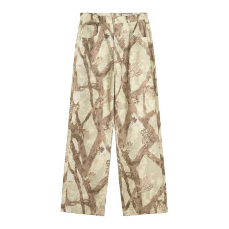 Bershka Bershka Jeans brokaat / kaki / olijfgroen / pastelgroen