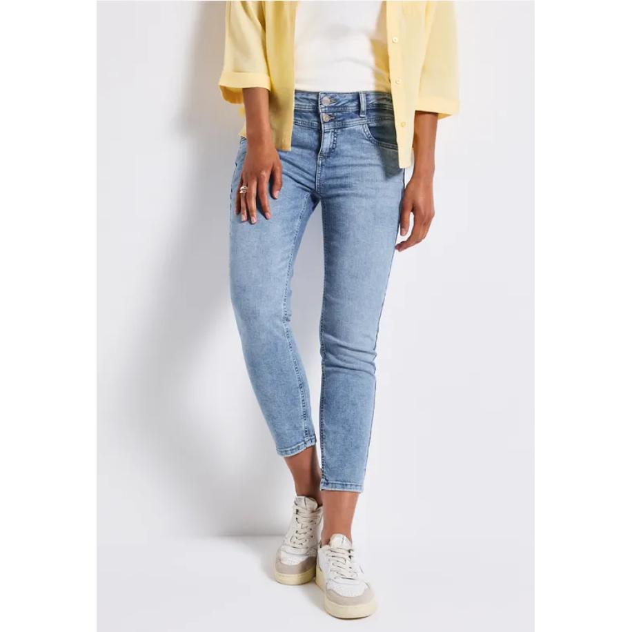 Street One 7/8 Slim Fit jeans Blauw