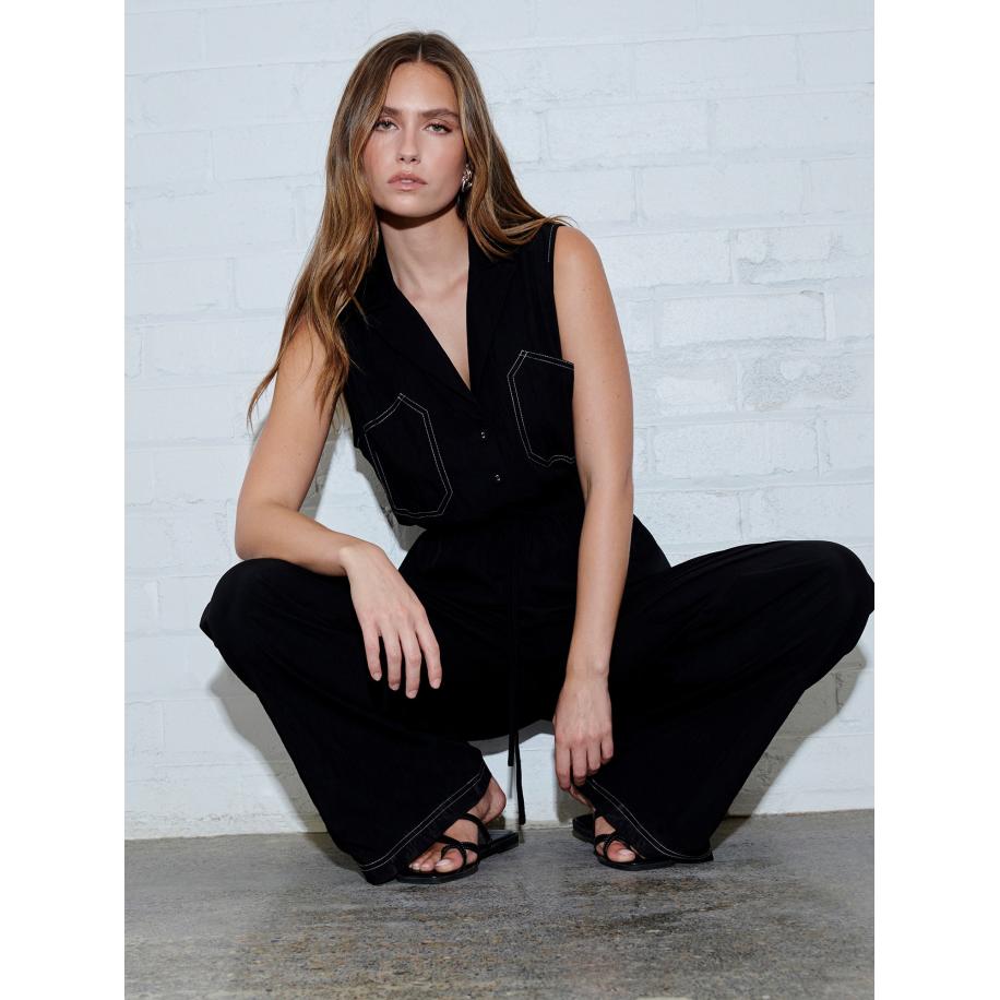 Willa Willa Jumpsuit ZIMI zwart -