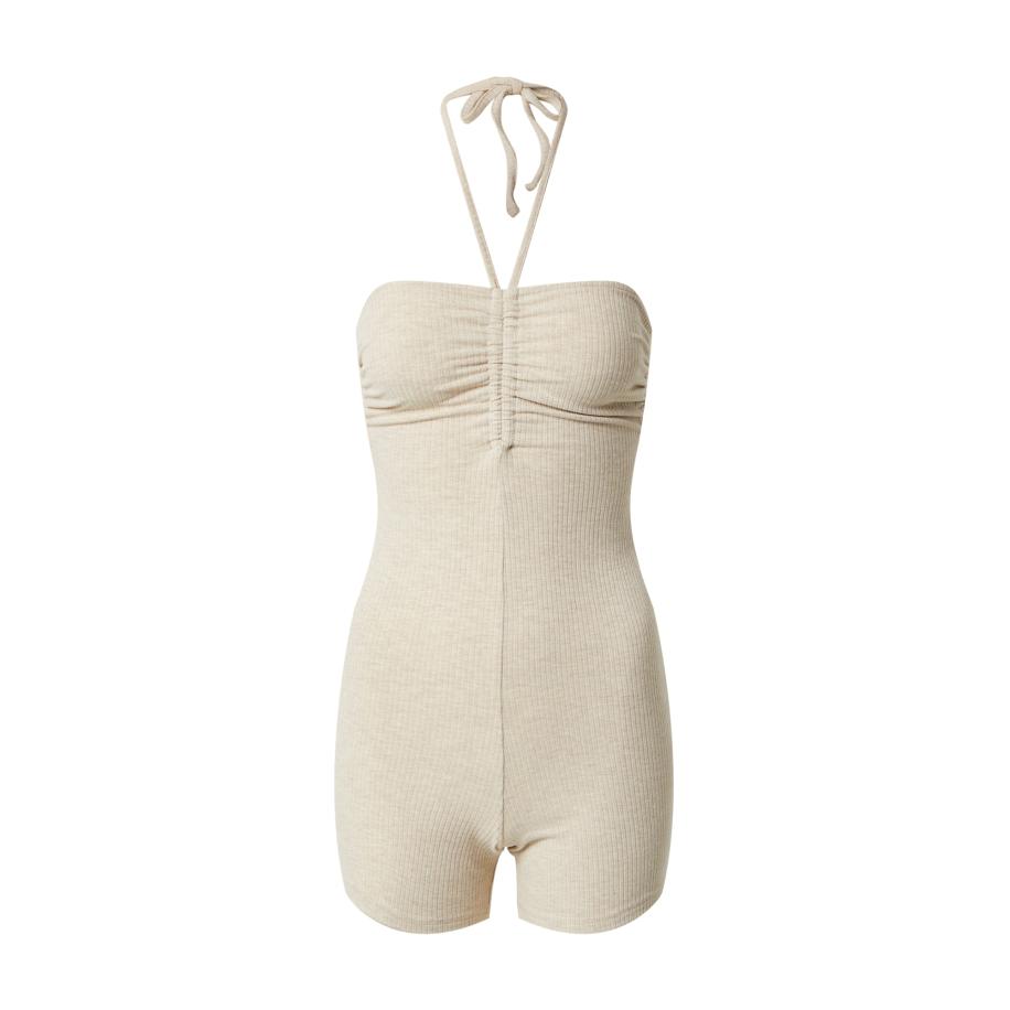 EDITED EDITED Jumpsuit Jackline beige gemêleerd -