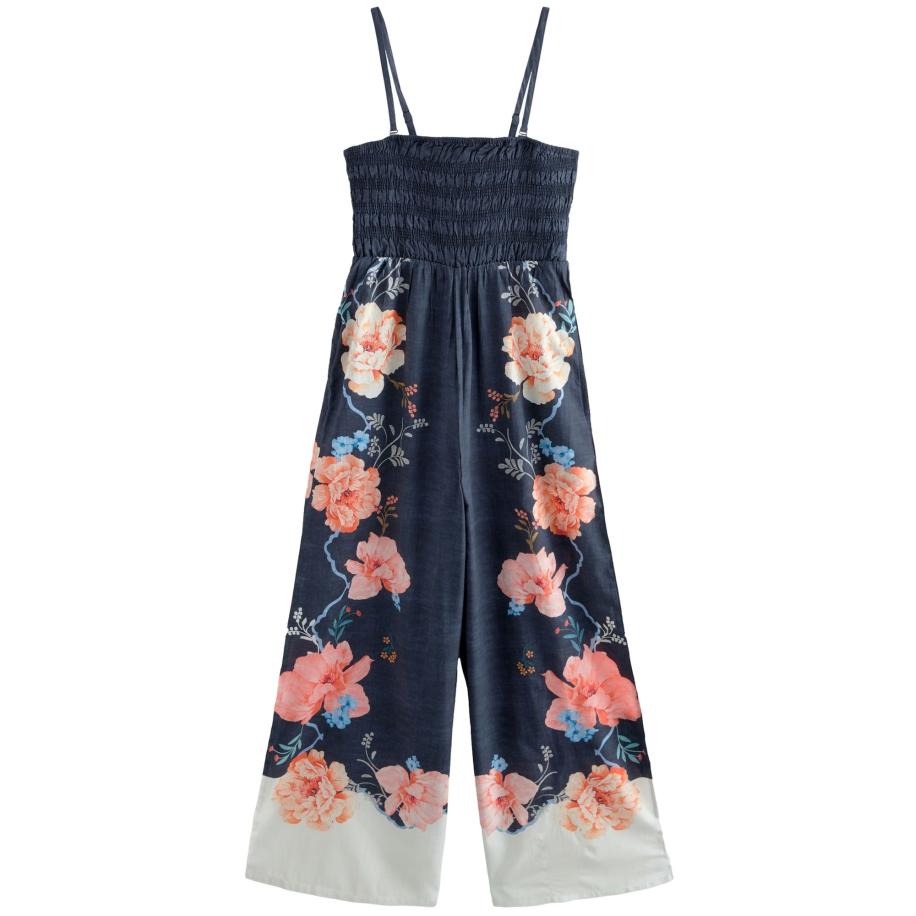 Next Next Jumpsuit navy / lichtblauw / oranje / oudroze -