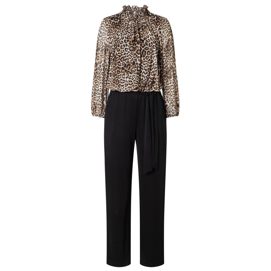 Ana Alcazar Ana Alcazar Jumpsuit Aylia beige / bruin / zwart -