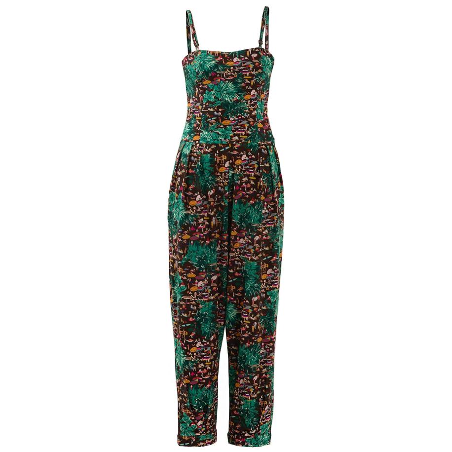 Anou Anou Anou Anou Jumpsuit bruin / geel / groen / pink / zwart -