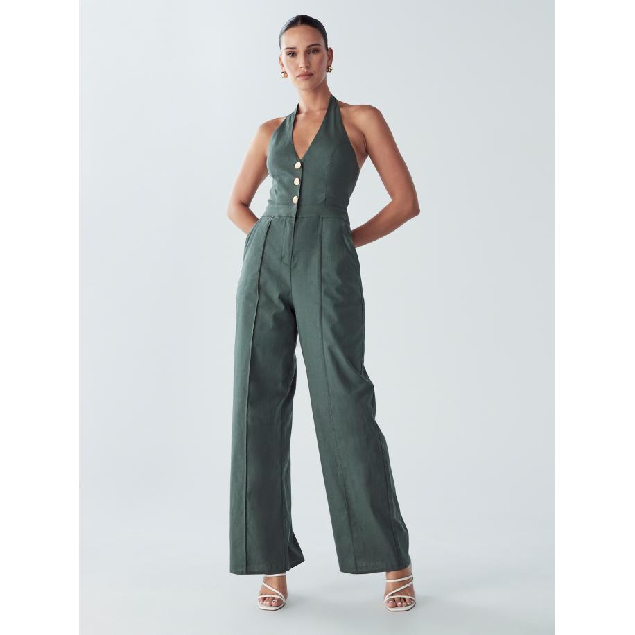BWLDR BWLDR Jumpsuit Amie olijfgroen -