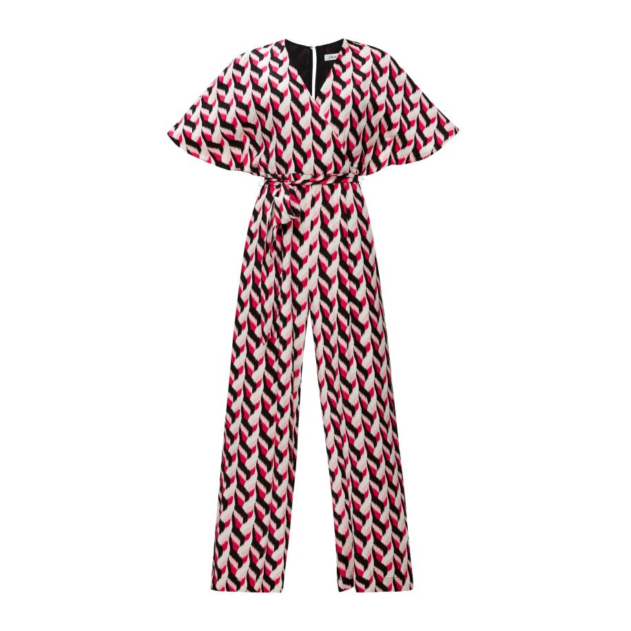 s.Oliver BLACK LABEL s.Oliver BLACK LABEL Jumpsuit rosa / magenta / zwart / wit -