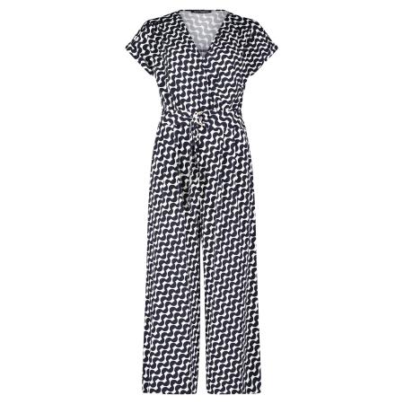 Betty Barclay Betty Barclay Jumpsuit nachtblauw / wit