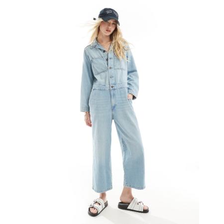 Levi's Iconic Jumpsuit van denim met lichtblauwe wassing