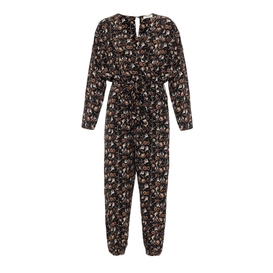 Anou Anou Anou Anou Jumpsuit beige / bruin / zwart / wit -