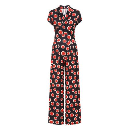 HotSquash HotSquash Jumpsuit ecru / rood / zwart