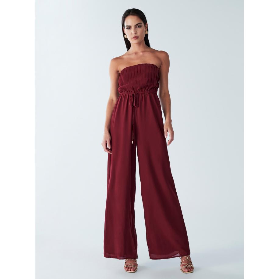 BWLDR BWLDR Jumpsuit Alias donkerrood -