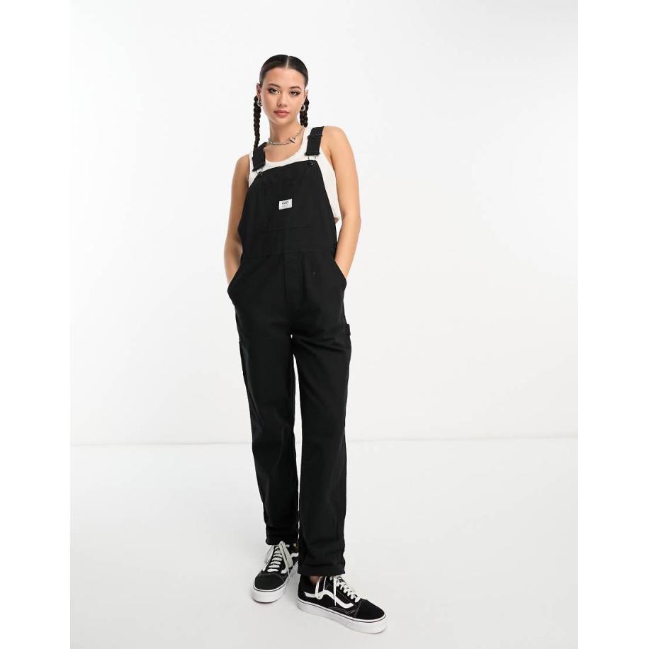 Vans Ground Work Overall jumpsuit in zwart Zwart