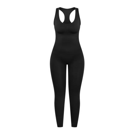 Smilodox Smilodox Jumpsuit Seamless Elsie zwart