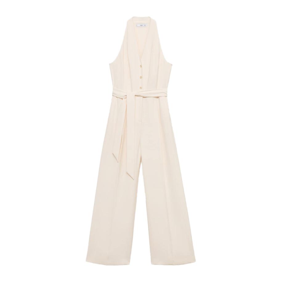 Mango MANGO Jumpsuit Bright crème -