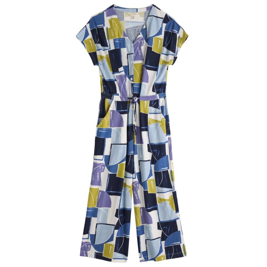 Seasalt Cornwall Seasalt Cornwall Jumpsuit Rose Trellis blauw / lichtblauw / limoen / offwhite -