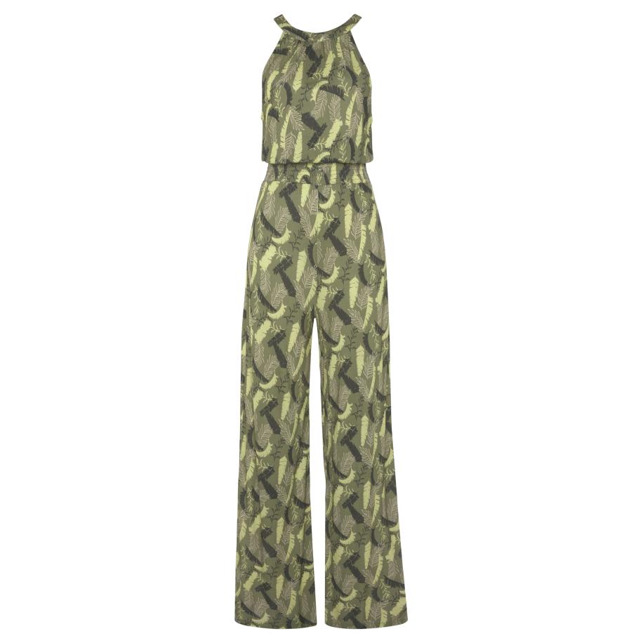 s.Oliver s.Oliver Jumpsuit LM crème / kaki / olijfgroen -
