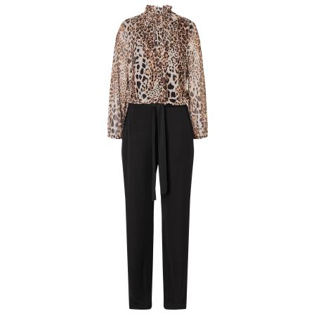 Ana Alcazar Ana Alcazar Jumpsuit Sunia crème / bruin / brokaat / zwart