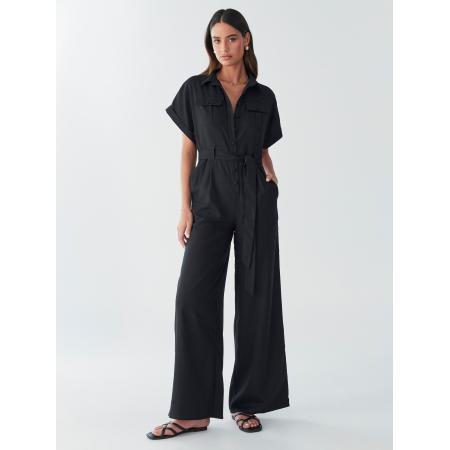 BWLDR BWLDR Jumpsuit ARA LINEN JUMPSUIT zwart