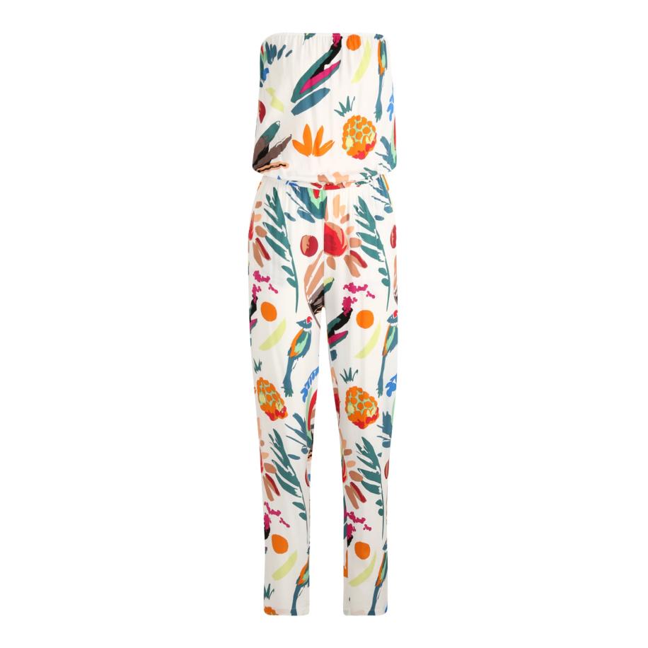 Urban Classics Urban Classics Jumpsuit petrol / oranje / rood / wit -