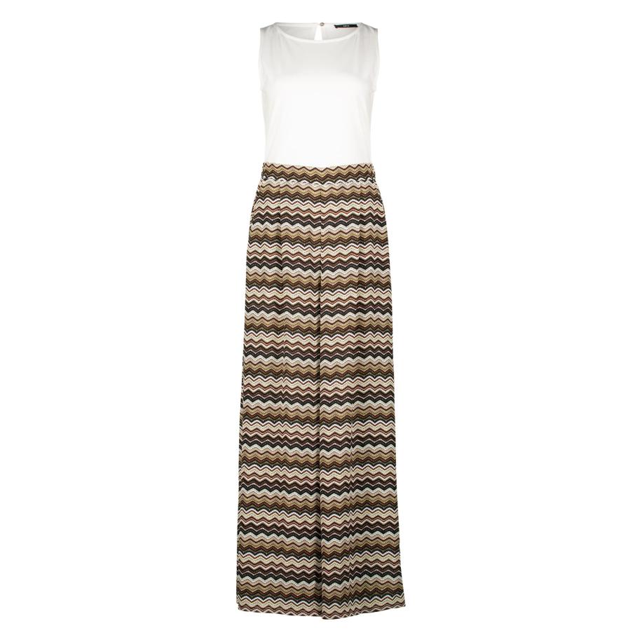 Zero zero Jumpsuit beige / zwart / wit -