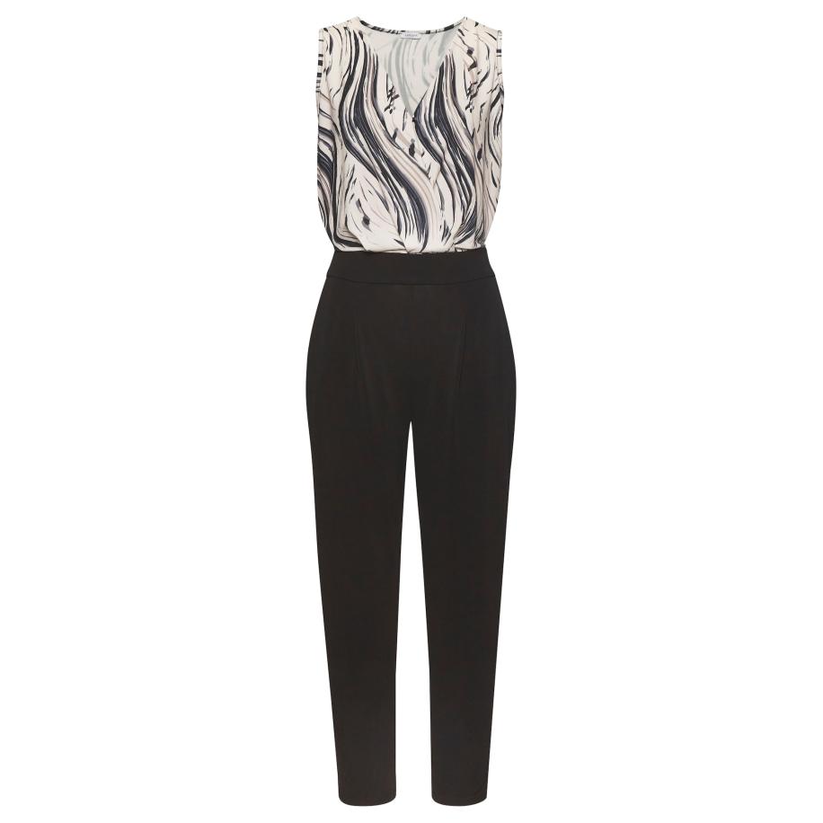 Lascana LASCANA Jumpsuit beige / crème / grafiet / zwart -