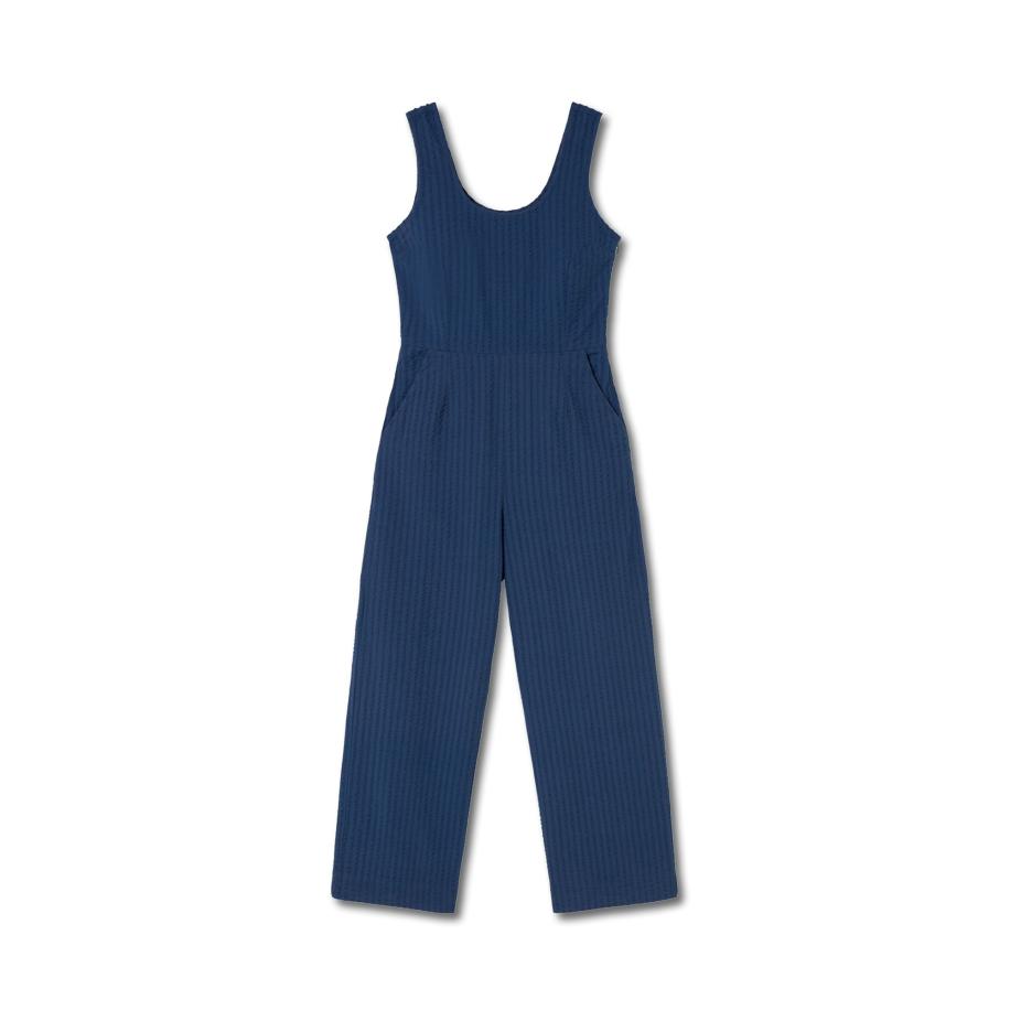 thinking mu Thinking MU Jumpsuit Raflesia kobaltblauw -