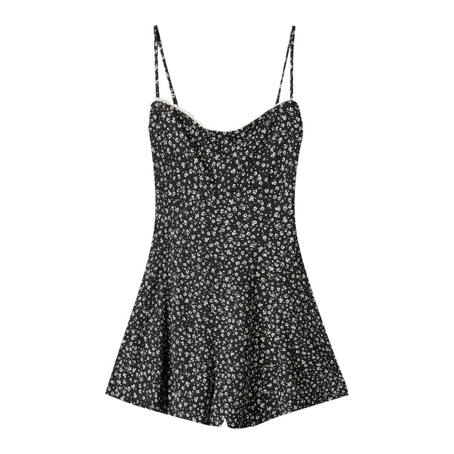 Bershka Bershka Jumpsuit zwart / wit -