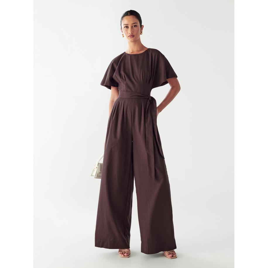Willa Willa Jumpsuit CLARA bruin -