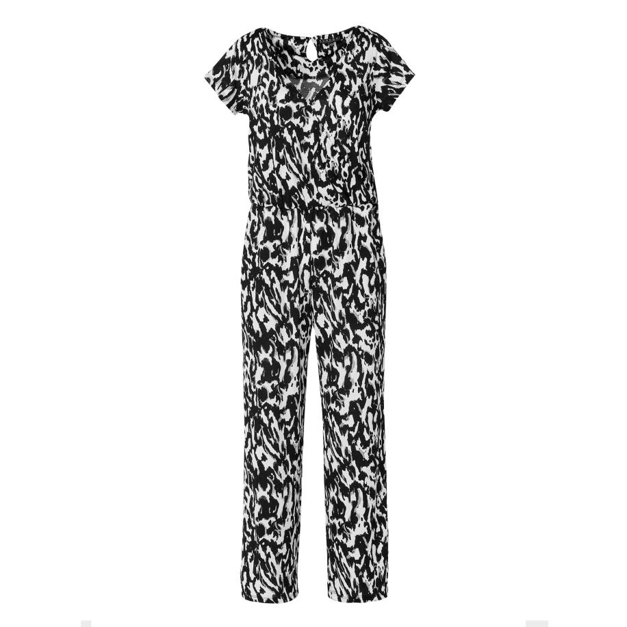 KOROSHI KOROSHI Jumpsuit grijs / zwart / wit -