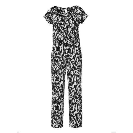 KOROSHI KOROSHI Jumpsuit grijs / zwart / wit
