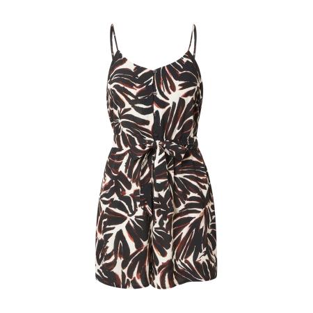 Only ONLY Jumpsuit ONLNOVA kastanjebruin / zwart / wit